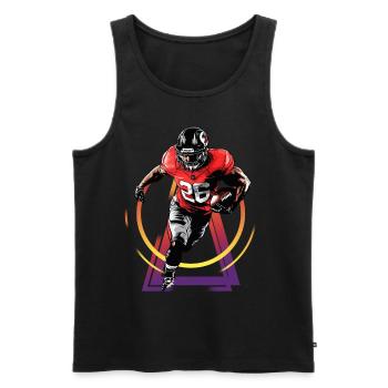 Joueur de football américain USA America Sports - Débardeur bio Premium Homme - noir - Devant - Michal (187cm)