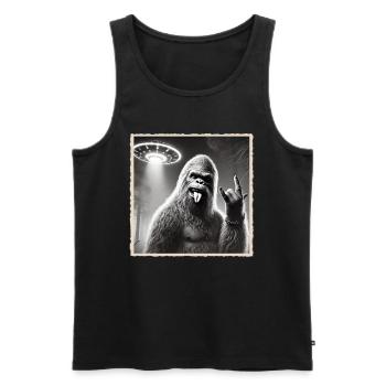 Rock, Rocker, Rock Musik, Heavy Metal, Rock Hand - Männer Premium Bio Tank Top - Schwarz - Vorne - AI Model Male 178 light (178cm)