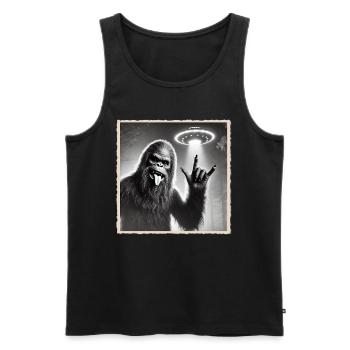 Rock, Rocker, Rock Musik, Heavy Metal, Rock Hand - Männer Premium Bio Tank Top - Schwarz - Vorne - AI Model Male 178 light (178cm)