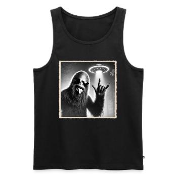 Rock, Rocker, Rock Musik, Heavy Metal, Rock Hand - Männer Premium Bio Tank Top - Schwarz - Vorne - AI Model Male 178 light (178cm)