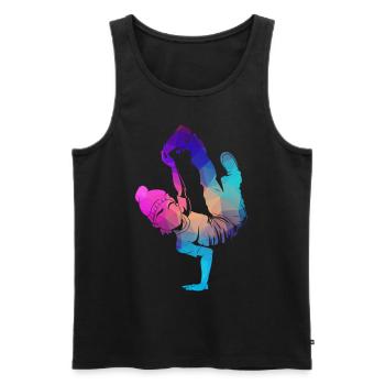 Dancing, Dancers, Breakdancing, Gymnastics - Men's Premium Organic Tank Top - black - Front - AI Model Male 178 light (178cm)