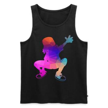 Breakdance Danse Breakdancer Garçons Breakdancer - Débardeur bio Premium Homme - noir - Devant - AI Model Male 178 light (178cm)