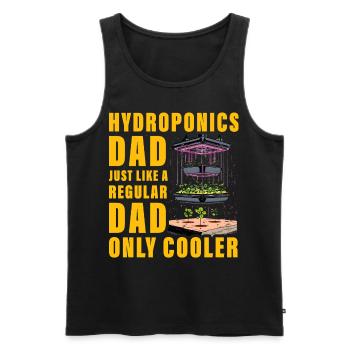 Hydroponik Papa wie ein normaler Papa, nur cool - Männer Premium Bio Tank Top - Schwarz - Vorne - AI Model Male 178 light (178cm)