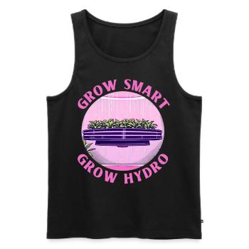 Grow Smart Grow Hydro - Männer Premium Bio Tank Top - Schwarz - Vorne - AI Model Male 178 light (178cm)