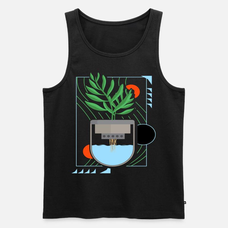 Hydroponik - Männer Premium Bio Tank Top - Schwarz