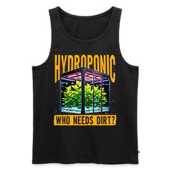 Hydroponic who needs dirt? - Men's Premium Organic Tank Top - black - Front - AI Model Male 178 light (178cm)