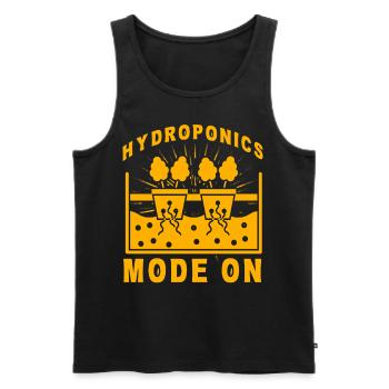 Hydroponics Mode On - Men's Premium Organic Tank Top - black - Front - AI Model Male 178 light (178cm)