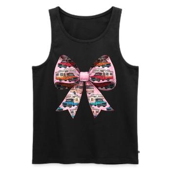 Coquette Bow RV RV RV Camping Vacation - Men's Premium Organic Tank Top - black - Front - AI Model Male 178 light (178cm)