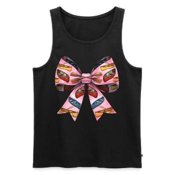 Coquette Bow Canoë Canoë Bateau Motif de Pagayage - Débardeur bio Premium Homme - noir - Devant - Michal (187cm)