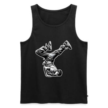 Breakdancing - Men's Premium Organic Tank Top - black - Front - Michal (187cm)