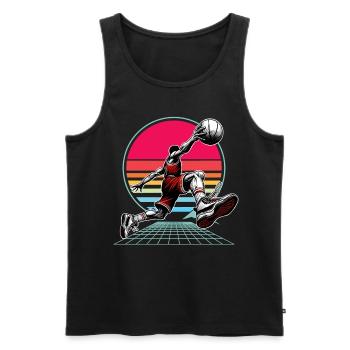 Basket-ball Joueurs de basket-ball - Débardeur bio Premium Homme - noir - Devant - Michal (187cm)