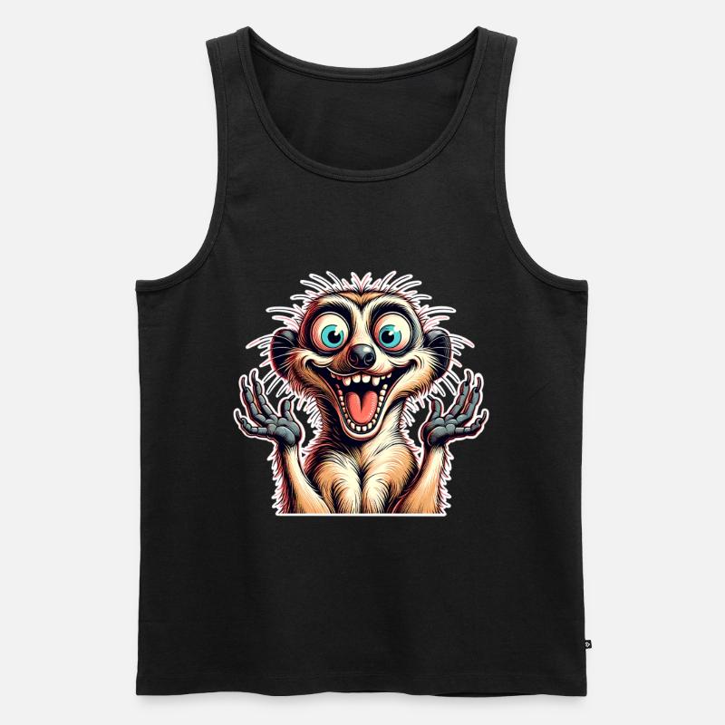 Erdmännchen - Männer Premium Bio Tank Top - Schwarz