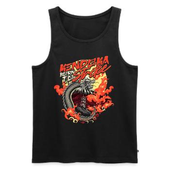 Kendo Kendoka: Born to strike - Men's Premium Organic Tank Top - black - Front - AI Model Male 178 light (178cm)