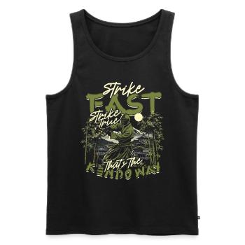 Kendo Japanische Kampfsportarten - Männer Premium Bio Tank Top - Schwarz - Vorne - AI Model Male 178 light (178cm)