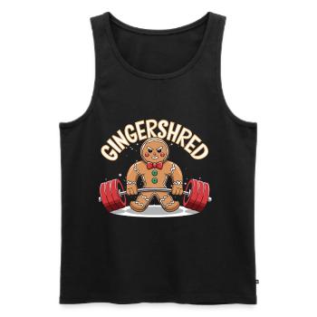 Gingershred Fitness Motivation de Noël - Débardeur bio Premium Homme - noir - Devant - Michal (187cm)