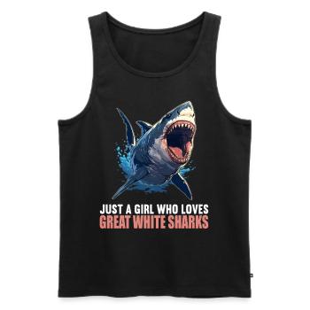 Great White Sharks Great White Shark - Men's Premium Organic Tank Top - black - Front - AI Model Male 178 light (178cm)