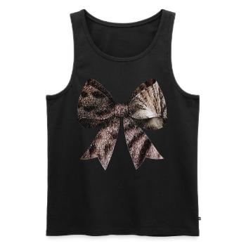 Coquette Bow Tabby Katze Gray Fell Graues - Männer Premium Bio Tank Top - Schwarz - Vorne - AI Model Male 178 light (178cm)
