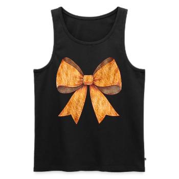 Coquette Bow Orange Katze Tabby Katze Orange Fell - Männer Premium Bio Tank Top - Schwarz - Vorne - AI Model Male 178 light (178cm)