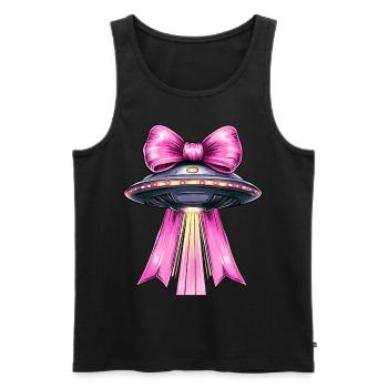 Coquette Bow UFO Alien Mothers Day Band Mom Girl - Men's Premium Organic Tank Top - black - Front - Michal (187cm)