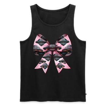 Coquette Bow Ufo Alien Mother's Day Band Mom Girl - Men's Premium Organic Tank Top - black - Front - Michal (187cm)
