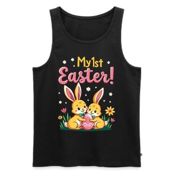 My 1ST Easter Sweet Easter Bunnies First Easter - Men's Premium Organic Tank Top - black - Front - Michal (187cm)