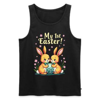 My 1ST Easter Sweet Easter Bunnies First Easter - Men's Premium Organic Tank Top - black - Front - Michal (187cm)