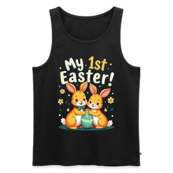 My 1ST Easter Sweet Easter Bunnies First Easter - Men's Premium Organic Tank Top - black - Front - Michal (187cm)