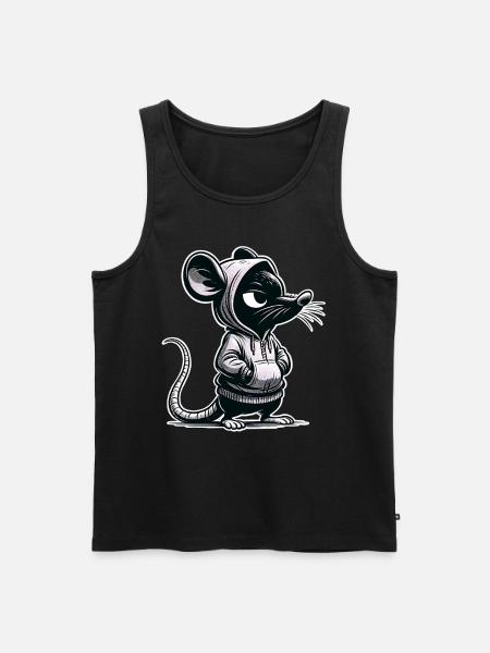Mouse - Men's Premium Organic Tank Top - black