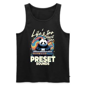 Synthesizer Synth Kick Drum DAW - Men's Premium Organic Tank Top - black - Front - AI Model Male 178 light (178cm)