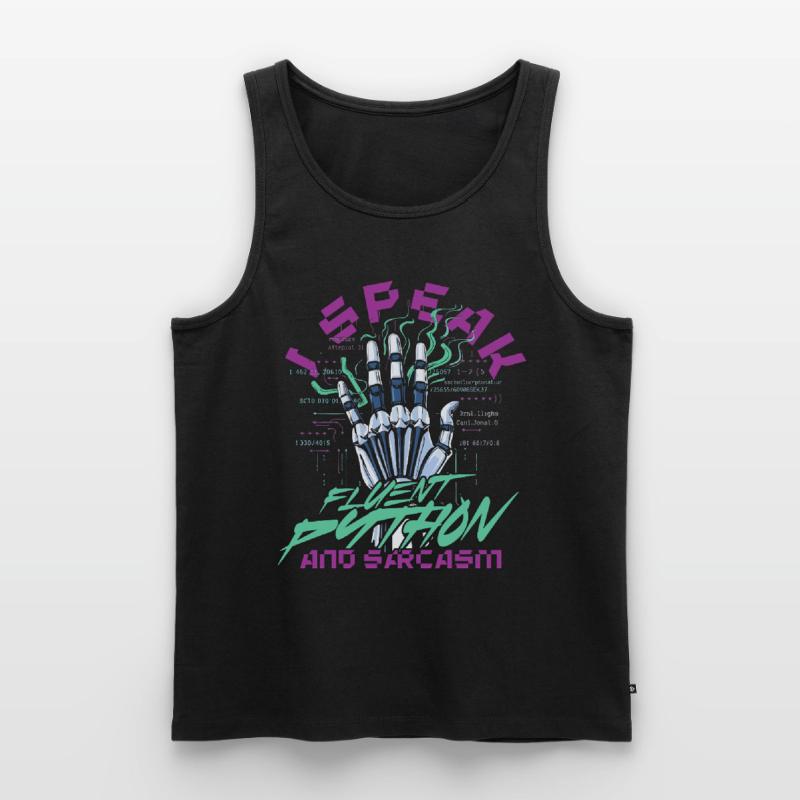 Computational Linguist Fluent Python And Sarcasm Men's Premium Organic Tank Top