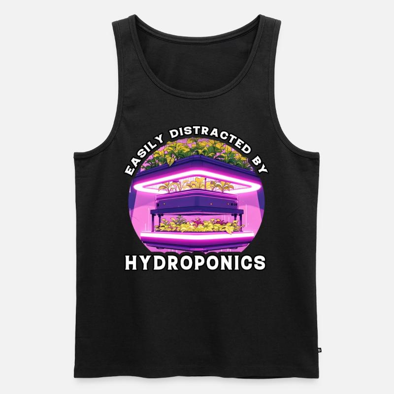 Leicht ablenken durch Hydrokultur - Männer Premium Bio Tank Top - Schwarz