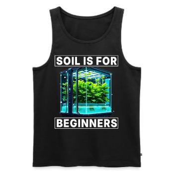 Soil is for Beginners - Men's Premium Organic Tank Top - black - Front - AI Model Male 178 light (178cm)