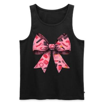 Coquette Bow Lifeguard Garde de piscine Rose - Débardeur bio Premium Homme - noir - Devant - Michal (187cm)
