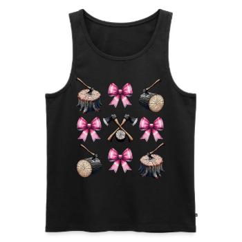 Coquette Bogen Holzarbeiter Logger Mütter Tag Rosa - Männer Premium Bio Tank Top - Schwarz - Vorne - AI Model Male 178 light (178cm)