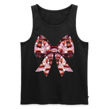 Coquette Bow Lifeguard Garde de piscine Rose - Débardeur bio Premium Homme - noir - Devant - Michal (187cm)