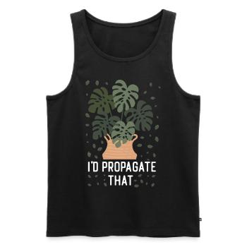 Plant Lover Gardening Monstera I'd - Männer Premium Bio Tank Top - Schwarz - Vorne - Michal (187cm)