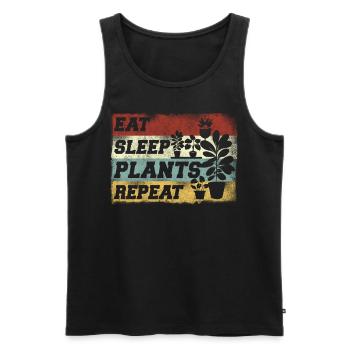 Plant Lover Gardening Monstera - Männer Premium Bio Tank Top - Schwarz - Vorne - Michal (187cm)