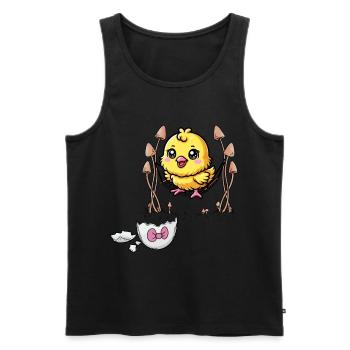 Chick Easter Kids Child Eggshell Baby Chicken - Men's Premium Organic Tank Top - black - Front - AI Model Male 178 light (178cm)
