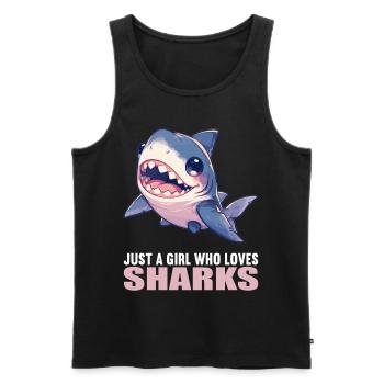 Haie Hai - Männer Premium Bio Tank Top - Schwarz - Vorne - Michal (187cm)