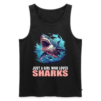 Requins Requin - Débardeur bio Premium Homme - noir - Devant - Michal (187cm)