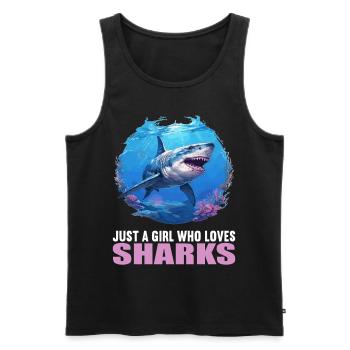 Requins Requin - Débardeur bio Premium Homme - noir - Devant - Michal (187cm)