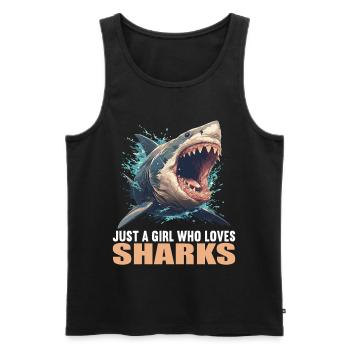 Requins Requin - Débardeur bio Premium Homme - noir - Devant - Michal (187cm)