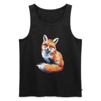 Majestätischer Fuchs in Farbpracht für Fuchs - Männer Premium Bio Tank Top - Schwarz - Vorne - Michal (187cm)