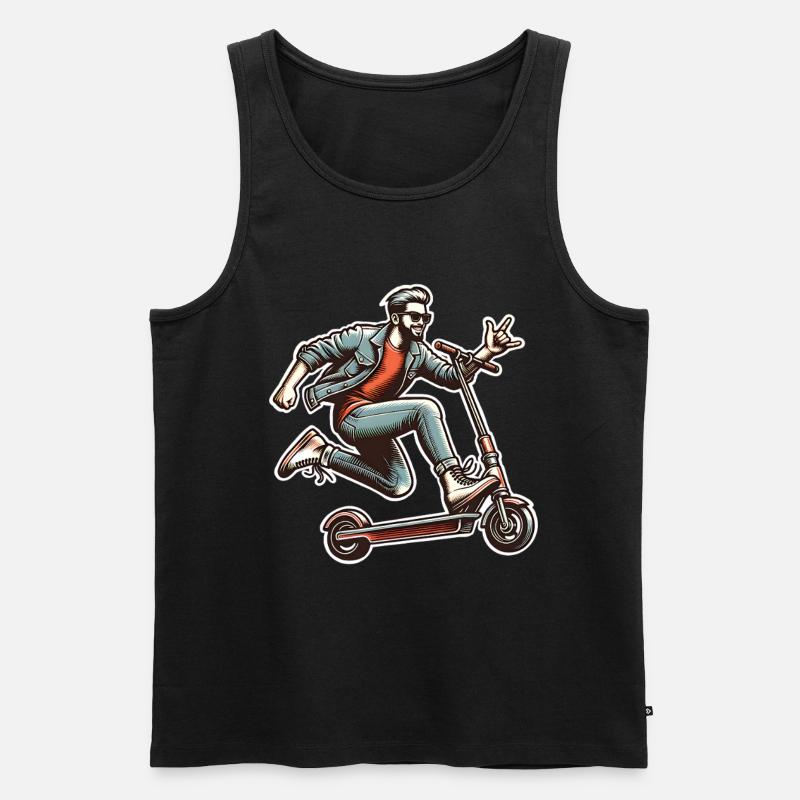 Kick Scooters E-Scooters E-Scooters - Men's Premium Organic Tank Top - black