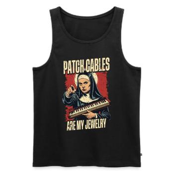 Synthesizer Synth Kick Drum DAW - Men's Premium Organic Tank Top - black - Front - AI Model Male 178 light (178cm)