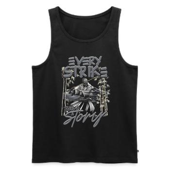 Kendo Every Strike Tells A Story - Männer Premium Bio Tank Top - Schwarz - Vorne - AI Model Male 178 light (178cm)