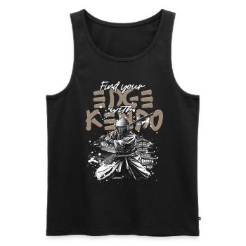Kendo Japanische Kampfsportarten - Männer Premium Bio Tank Top - Schwarz - Vorne - AI Model Male 178 light (178cm)