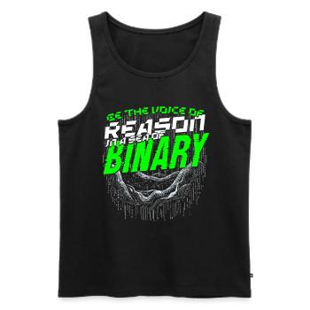 Computational Linguist Voice Of Reason Of Binary - Men's Premium Organic Tank Top - black - Front - Michal (187cm)