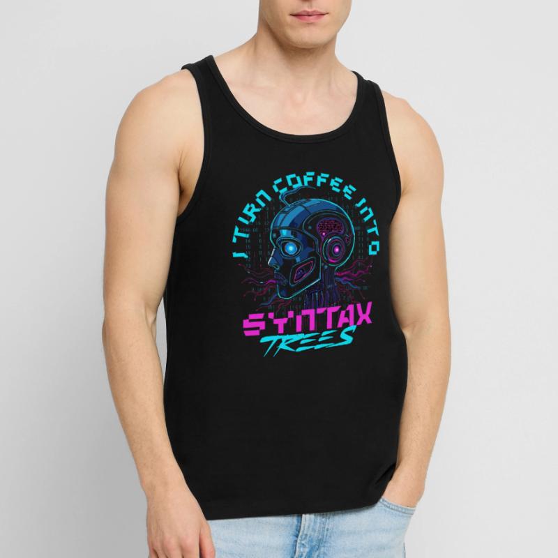Computational Linguist I Turn Coffee Into Syntax Trees Men's Premium Organic Tank Top