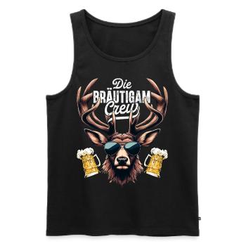 Junggesellenabschied Männer T-Shirt JGA Poltern - Männer Premium Bio Tank Top - Schwarz - Vorne - Michal (187cm)